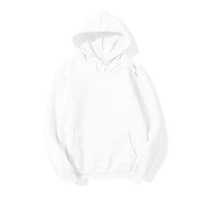 China Viable Custom Logo Plain White 100% Cotton Hoodie for sale