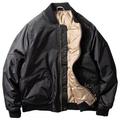 China Large size service men winter sale jacket flight bomber jacket custom logo high quality windproof warm wholesale windproof pull for sale