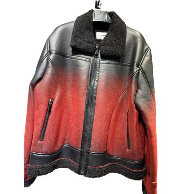 China New Fashion Leather Jacket OEM Casual Warm Men's Breathable PU Jacket Winter Coat for sale