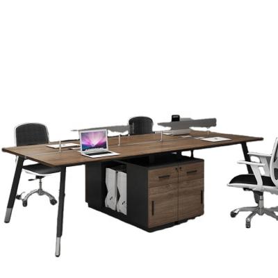 China Newest Strong Wearability Office Studio Desktop Workstation Wired Hidden Office Workstation 4 Multi-Person Office Workstation for sale