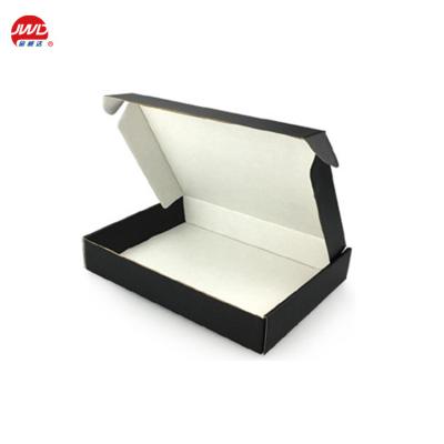 China Recycled Materials Custom Recycled Small Black Mailing Packaging Box With Logo for sale