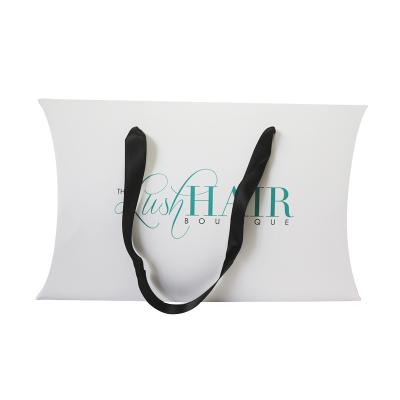 China Biodegradable Custom Hair Box Packaging Pillow Box Packaging For Hair Extensions for sale