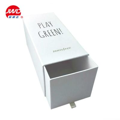 China Custom Biodegradable White Cardboard Tape Hair Extension Rigid Drawer Packaging Box for sale