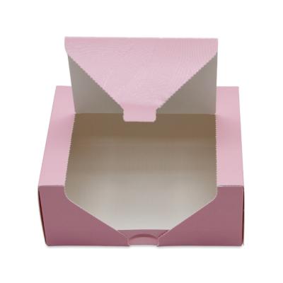 China Disposable Hot Selling Custom Lamination Matte Cotton Cosmetic Pink Paper Packing Box for sale