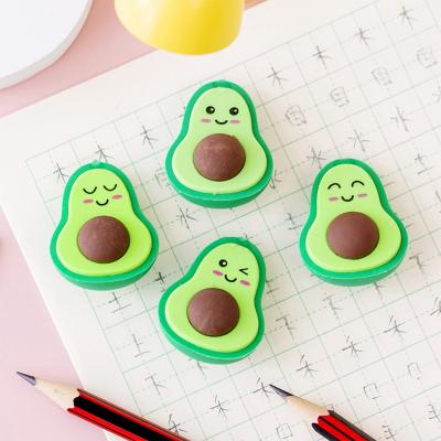 China 2021 New Products Environmental Friendly Avocado Shaped Rubber Eraser , High Quality 3D Cartoon Pencil Eraser for sale