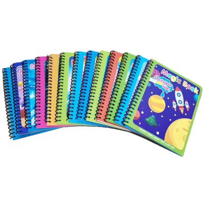 China Eco-Friendly Reusable Educational Water Book Kids Toy Mermaid Water Coloring Animal Drawing Magic Book Magic Trick With Pen for sale