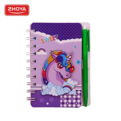 China Factory High Quality Mini Student Notebook Personal Diary Rainbow Unicorn Portable Creative Notebook for sale