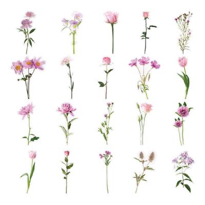 China Professional Soft Supplier Custom Surfaces Decorative Stickers PET Transparent Flower Sticker For Sale for sale