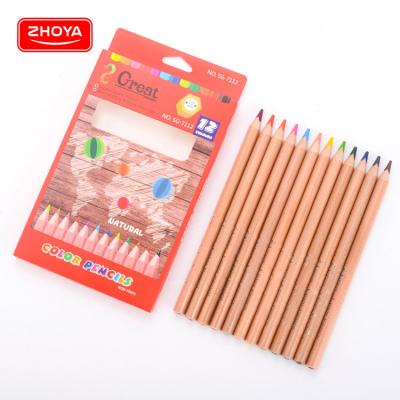 China Hot Selling Colorful Safe Cute Creative Pencil Stationery Color Pencil Eco-friendly Promotional Pencil For Wholesale for sale