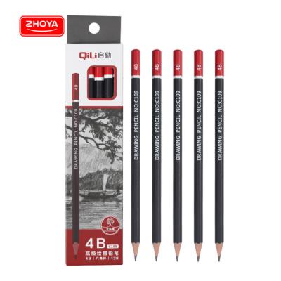 China Tasteless Graphite Drawing Pencil New Style 4B Tinting Sketch Eco-Friendly Promotional Pencil Safe Set For Kids for sale