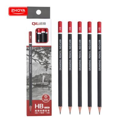 China OEM Promotional Pencil Factory Eco-Friendly Solid Wood Drawing Sketch Pencil HB Non-Toxic Pencil For Art for sale