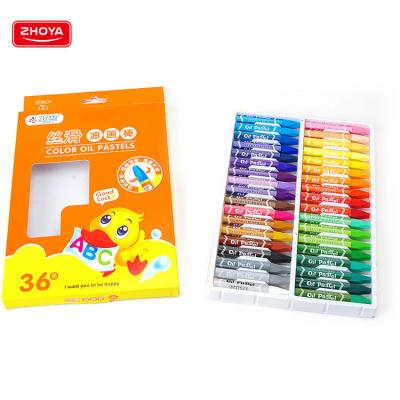 China Low Price 36 Colors Smooth Multicolor Paint Stick Custom Draw Logo Kids Logo Suction Capacity Oil Pastel for sale