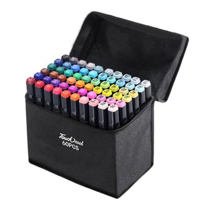 China 30 Colors Manga Quick Dry Brush Dot Art Twin Marker Pen Dual Tips Dual Ended Alcohol Art Sketch Drawing Permanent Marker Pen for sale