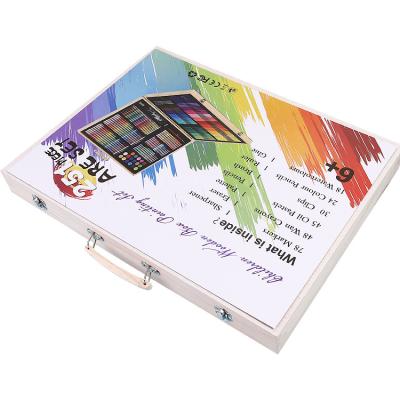 China DIY Paint New Fashion Wind Wooden Box Watercolor Oil Painting Pastel Children Painting Art Set for sale