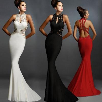 China 2021 New Mermaid Long Evening Dress Breathable Backless Off The Shoulder Sexy Design In Stock for sale