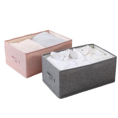 China Large quantity non woven fabric color storage box cube folding trash cans for sale