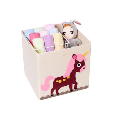 China Collapsible Collapsible Fabric Storage Box With Two Carry Handles And Removable Lid Closure for sale