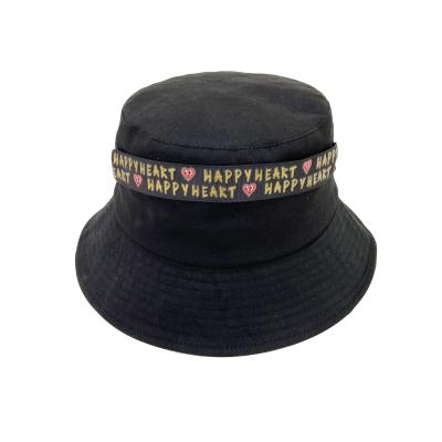 China Character 100% Cotton Plain Fishing Caps Outdoor Bucket Hats for sale