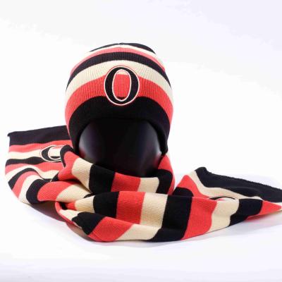 China COMMON Cozy Fashion Winter Beanie Warm Knitted Cute Custom Hat With Scarf for sale