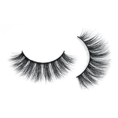 China Silk Crisscross Mink Lashes Custom Handmade False False Eyelashes 3D Mink Effect Vegan Silk LOGO for sale