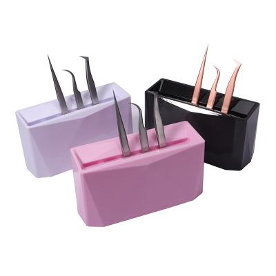 China Hot Wholesale Luxury Design Eyelash Extension Tweezers Tool Display Stand Customized LOGO Tweezer Holder for sale