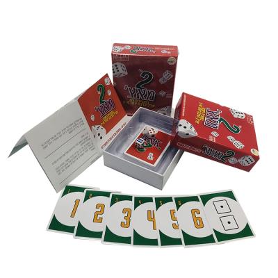 China Paper Customized Design Printed Kids Playing Dice Games Cards Printing Kids Board Game for sale