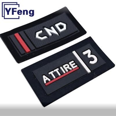 China Cheaper Wholesale Eco-Friend Viable Collar 3D Pet Eco-Friend Heat Transfer Logo Printing PVC Silicone Label Patch Rubber Tag for sale