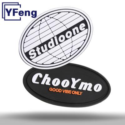 China 3D Collar Viable Eco-Friend Pet Apparel Logo Design Maker Label PVC Silicone Label Patch Rubber Patch Tag for sale