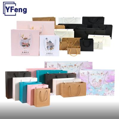 China High Quality Paper / Plastic Emboss Printing Design Logo Hot Stamping Reusable White Reusable Gift Cardboard Kraft Paper Shopping Bag With Handle for sale