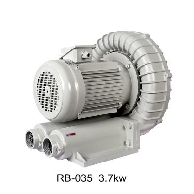 China Aluminum Alloy 5hp 3p Blower Fan Aluminum Alloy 5hp 3p Air Ring Blower Low Noise Regenerative Fans Wastewater and Aeration / Plating Wastewater Treatments for sale