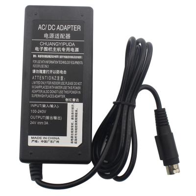 China Compatible and New 24V 3A 3pins 72W AC Adapter Power Supply Charger For POS 7197 POS Receipt Thermal Printer For EPSON PS180 PS179 for sale