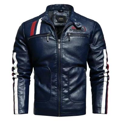 China Genuine Anti-Wrinkle Rider Men's Worn Premium Sheepskin Bicycle Jacket Leather Jacket Plus Size Mens Jacket for sale