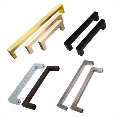 China Modern High Quality 201 Stainless Steel Square Hollow Cabinet Handle for sale