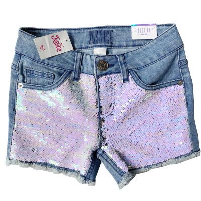 China Wholesale Branded Polyester / Cotton Girls Kids Clothing Lot Jeans Running Shorts for sale