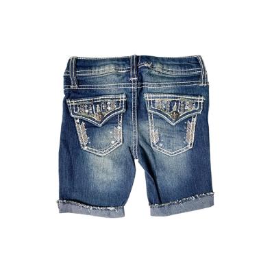 China Wholesale Branded Polyester / Cotton Kids Girls Clothes Running Lot Jeans Shorts for sale