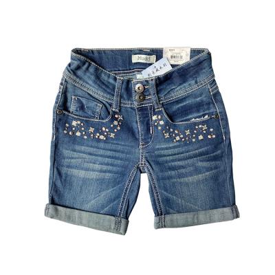 China Wholesale Branded Polyester / Cotton Kids Girls Clothes Running Lot Jeans Shorts for sale