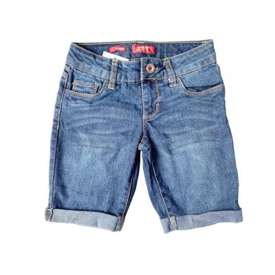 China Wholesale Branded Polyester / Cotton Kids Girls Clothes Running Lot Jeans Shorts for sale