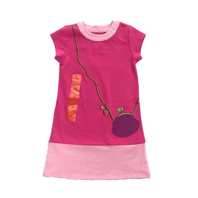 China Breathable Wholesale Summer Shorts Sleeve O Neck Cotton Kids Girls Clothes Branded Running Lots Dress for sale