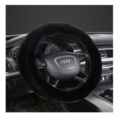 China Business hubcap soft touch luxury girls fluffy black steering wheel cover/factory luxury direct whole sale for sale