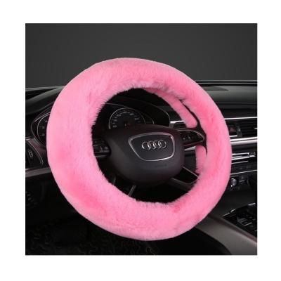 China Business hubcap soft touch luxury girls fluffy steering pink steering wheel cover / factory direct luxury whole sale for sale