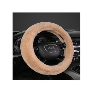 China Business hubcap soft touch luxury girls fluffy steering khaki steering wheel cover/factory luxury HOT direct whole sale for sale