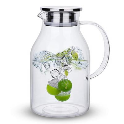 China High Quality Custom Viable Glass Jar 1800ml Glass Pitcher for sale