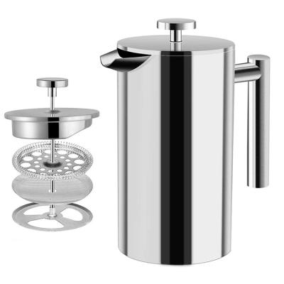 China WITH LID Premium Coffee French Press - Best Selling Double Wall Stainless Steel Coffee French Press - 350ML/800ML/1L for sale