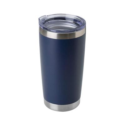 China Durable 20 oz Powder Coat Stainless Steel Tumbler Customized Double Wall Insulated Tumbler With Lid To Keep Hot And Cold for sale