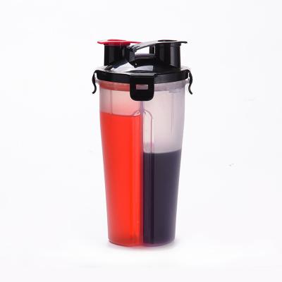 China Wholesale 700ML Viable Dual Threat Shaker Bottle For Gym Sports With BPA Free Material for sale