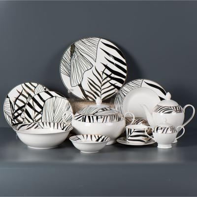 China Sustainable Eco Friendly Dinnerware Sets Dishes Bowls Ceramic Coffee Mug Dinner Set for sale