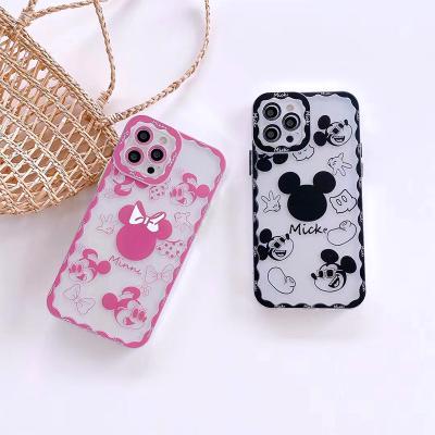 China Wholesale Original Sublimation Mickey Tpu Clear Shockproof Girly Mobile Phone Case For Iphone 11 12 13 pro se 2 3 for sale