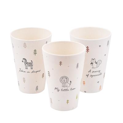 China Sustainable Custom Logo Bamboo Fiber Plastic Water Cup Tumbler for sale