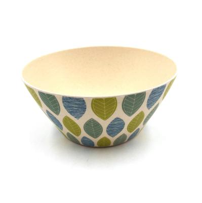 China Sustainable Customized Eco Friendly Round Fiber Plastic Bamboo Salad Bowl for sale