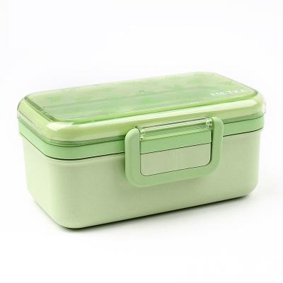 China Waterproof Eco Friendly Bamboo Fiber Children School Bento Lunch Box Plastic Food Container for sale